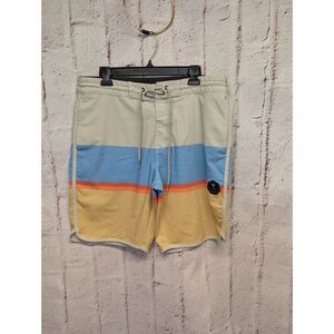 Vissla Boardshorts Mens 34 Multicolor Colorblock‎ Swim Trunks Beach Surfing